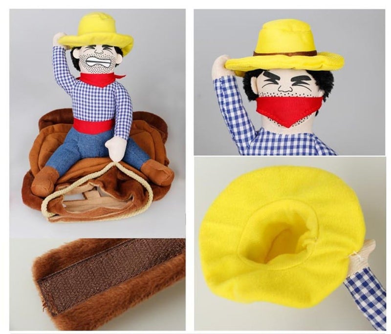 Hotumn Dog Costume Pet Costume Pet Suit Cowboy Rider Style Dog Halloween Costume Pet Funny Clothes(M) - Image 4